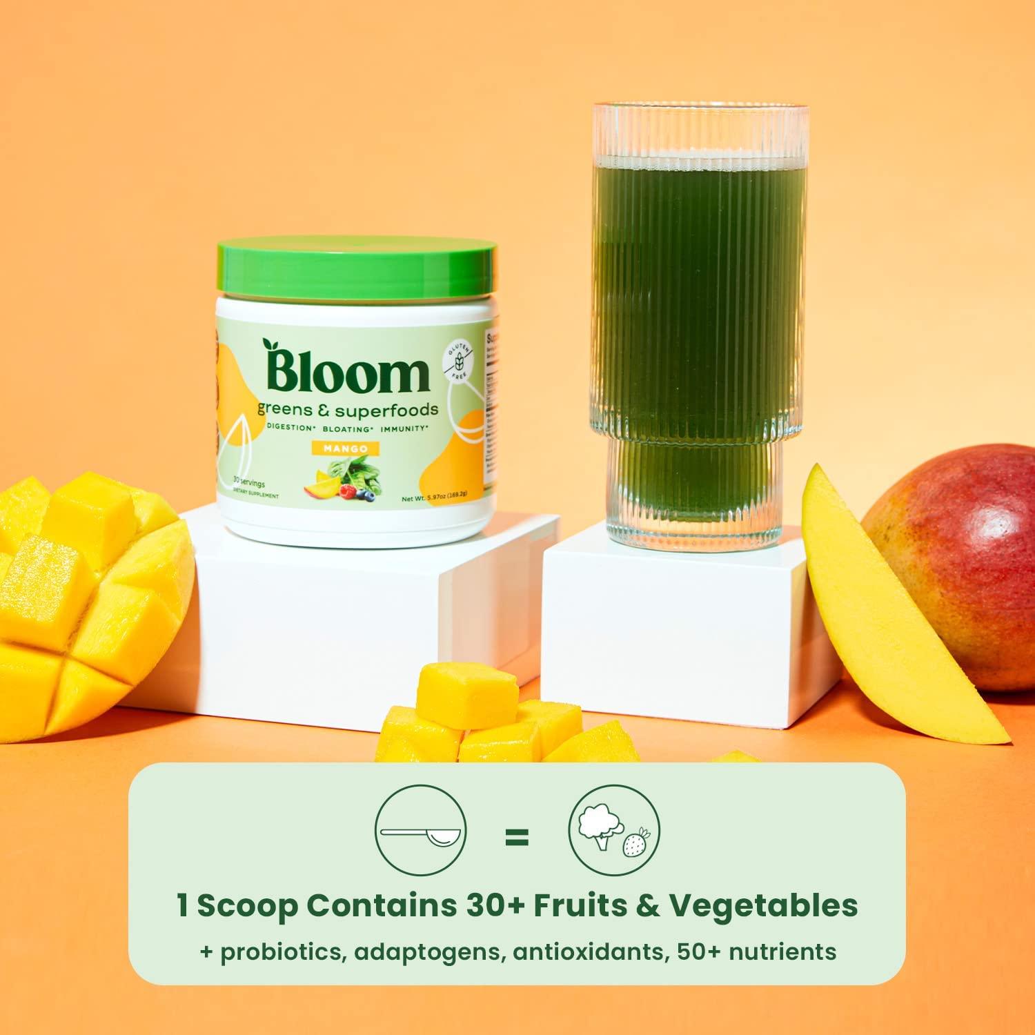 Bloom Nutrition Mango Green and Superfood