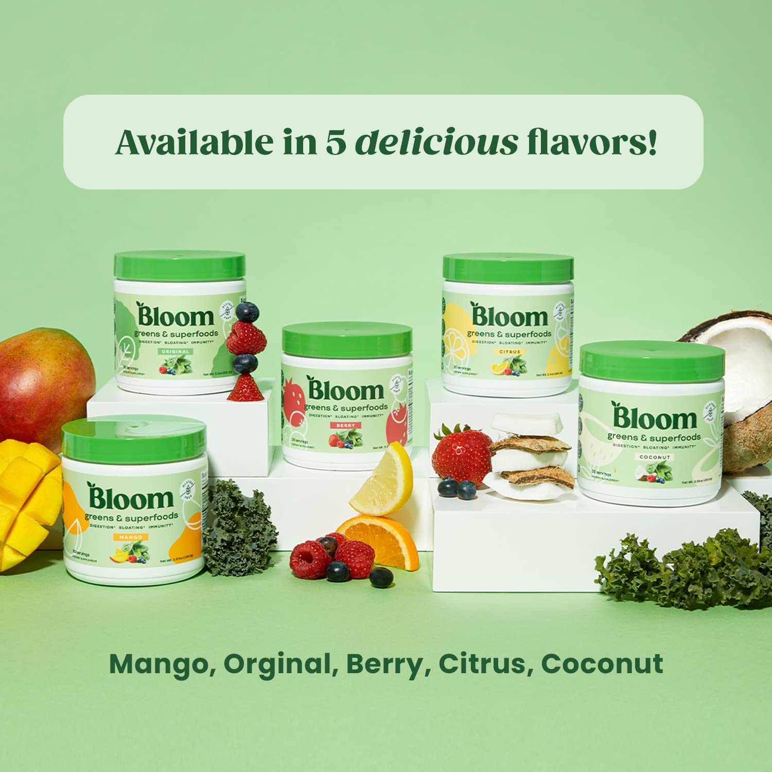 Bloom Nutrition Mango Green and Superfood